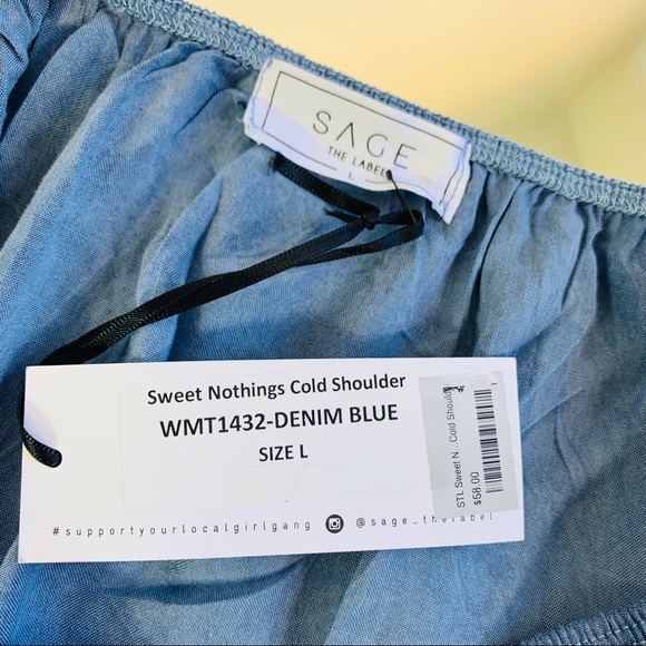 NWT Peasant Top by SAGE - Picture 6 of 8